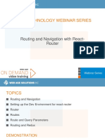 Web Age Technology Webinar Series: Routing and Navigation With React-Router