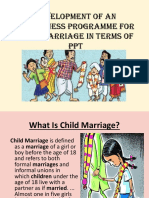 Developing a child marriage awareness program ppt