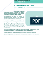 PDF FUERTAFIT - CARDIO HIIT CASA Nivel 1 PDF