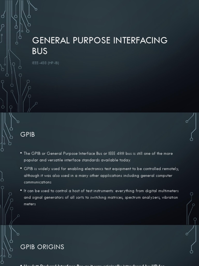 General Purpose Interfacing Bus | PDF | Office Equipment | Computer Data