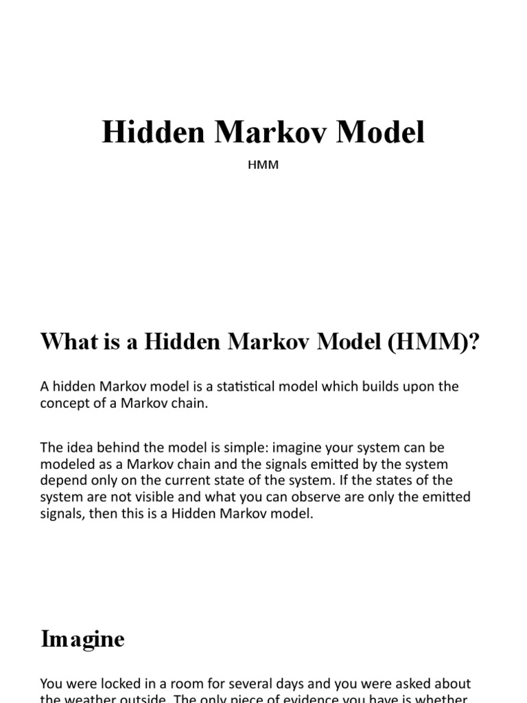 Hidden Markov Models Explained | PDF | Markov Chain | Applied Mathematics