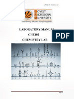 Laboratory Manual CHE102 Chemistry Lab