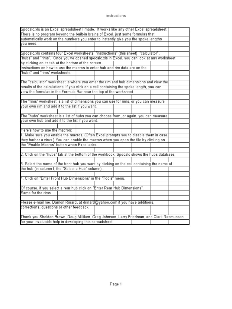 Spo Calc | PDF | Microsoft Excel | Worksheet