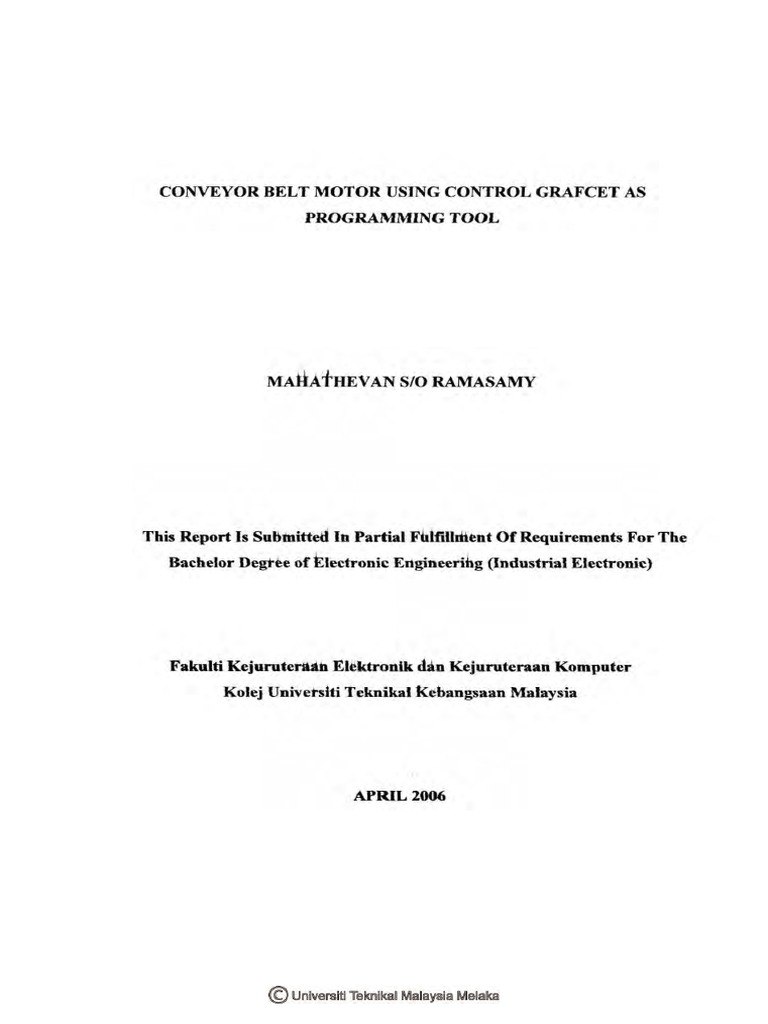 Conveyor Belt Motor Using Control Grafcet As Programming Tool 24