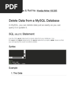 Delete Data From A MySQL Database