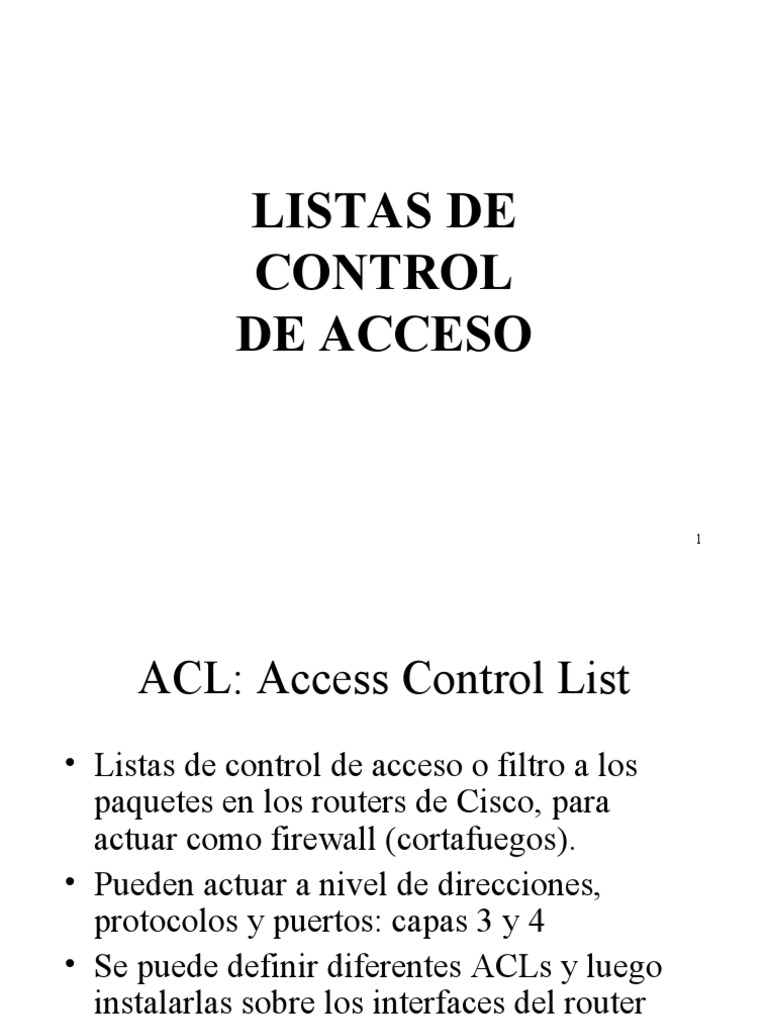 Como Se Usa El Access Lis o ACL | PDF | Informática