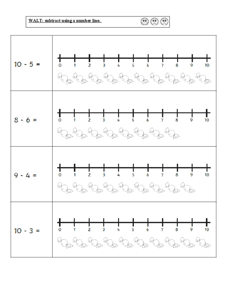 Lesson 2 - Subtracting Using A Number Line | PDF