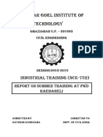 Raj Kumar Goel Institute of Technology: Industrial Training (Nce-752)