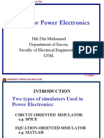 Pspice For Power Electronics: Nik Din Muhamad Department of Encon, Faculty of Electrical Engineering, Utm