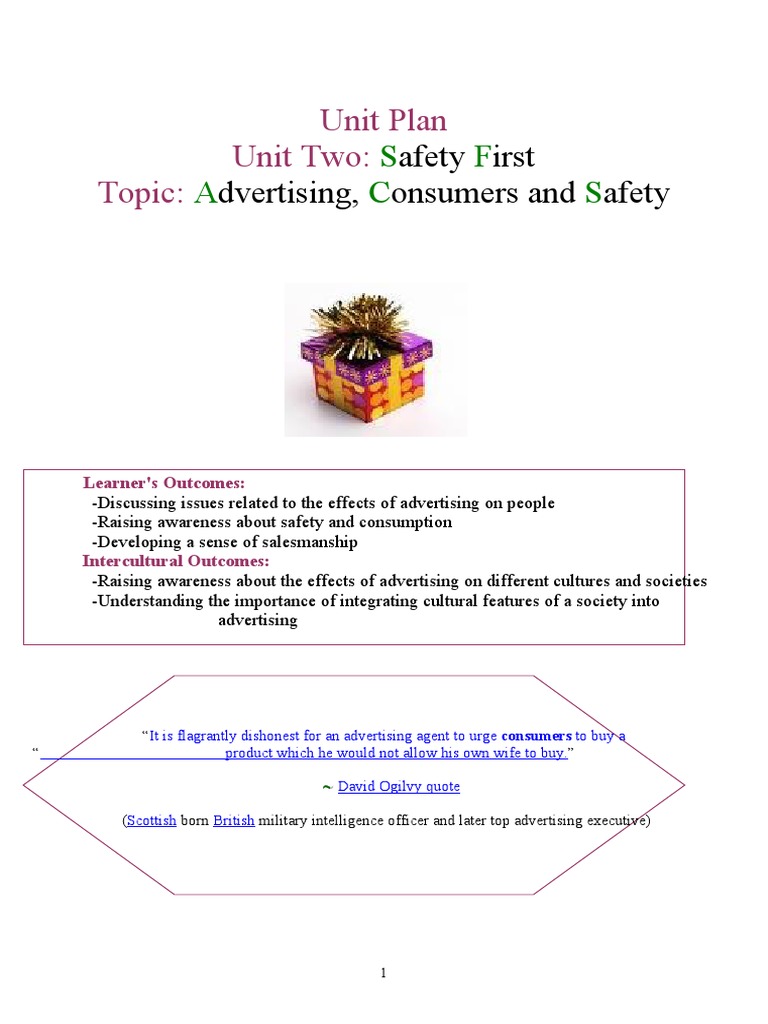 Safety First: Advertising & Language Skills | PDF | English Language ...