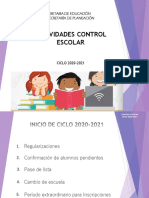 Inicio de Ciclo ACTIVIDADES CONTROL ESCOLAR