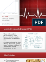 Cluster C: Anxious, Fearful Behaviors