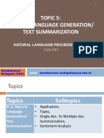 CoSc581 NLP Topic 5-Text Summarization PDF