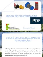 Tipos de bicos de pulverização para aplicação de defensivos agrícolas