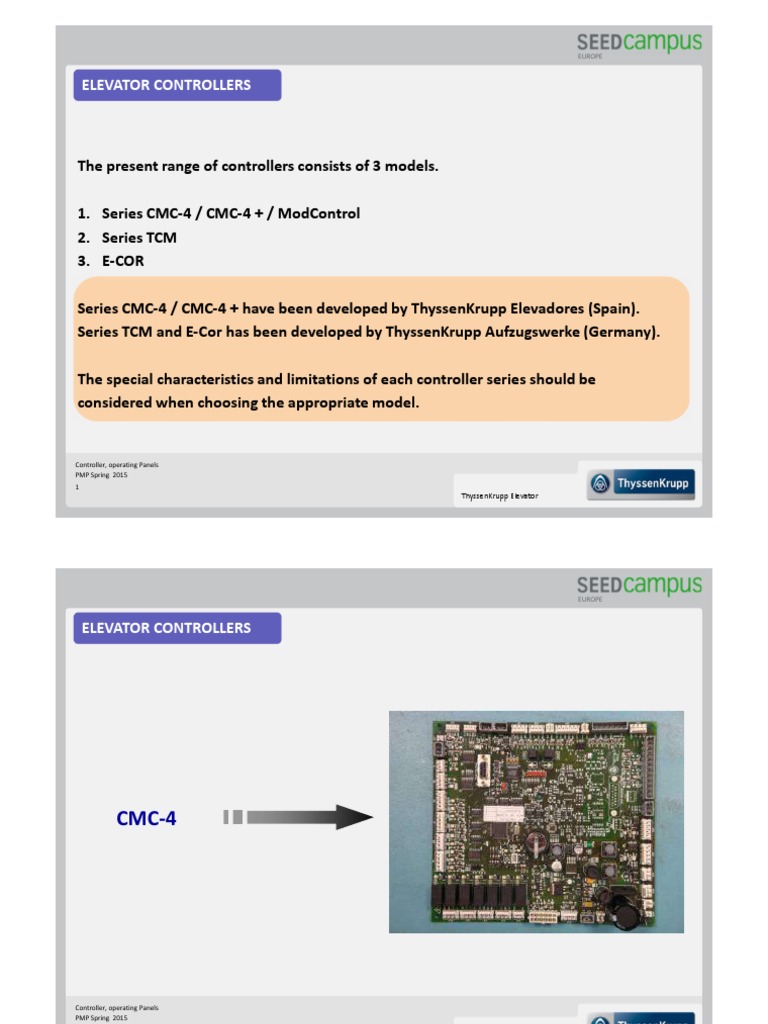 ThyssenKrupp Elevator Controller Overview | PDF | Elevator ...