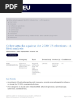 Cyber-Attacks Against The 2020 US Elections - A First Analysis