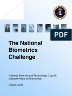 The National Biometrics Challenge: National Science and Technology Council Subcommittee On Biometrics August 2006
