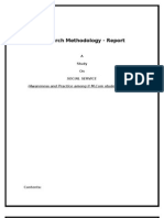 Research Methodology - Report: A Study On
