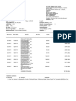 Statement of Account: State Bank of India