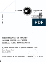 Performance of Rocket Nozzle Materials With Several Solid Propellants