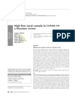 High Flow Nasal Cannula in COVID 19 a literature review