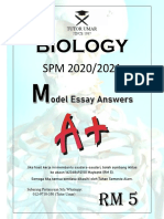 Biology SPM 2020 Model Answers For Predicted Questions