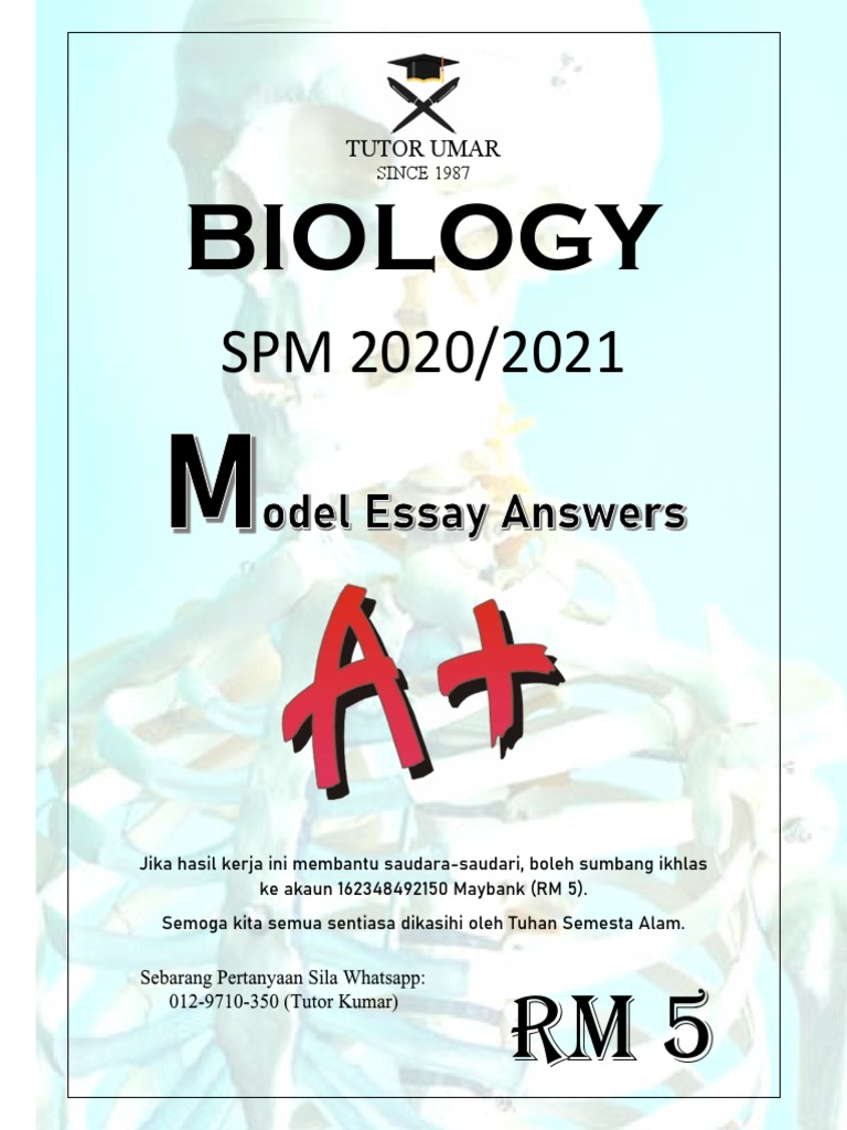 BIO - SPM 2020 Model Answers - Predicted Questions | PDF | Luteinizing ...