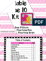 Base 10 Blocks Place Value Mats Place Value Strips: © 2013 Heather Ayers, Fun For Learning