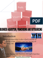 Business Acquisition, Franchising and Outsourcing