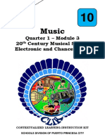 Music: Quarter 1 - Module 3 20 Century Musical Styles: Electronic and Chance Music