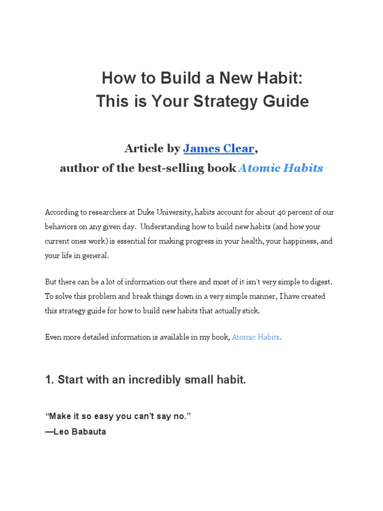 How To Build A New Habit: This Is Your Strategy Guide: Article By ...
