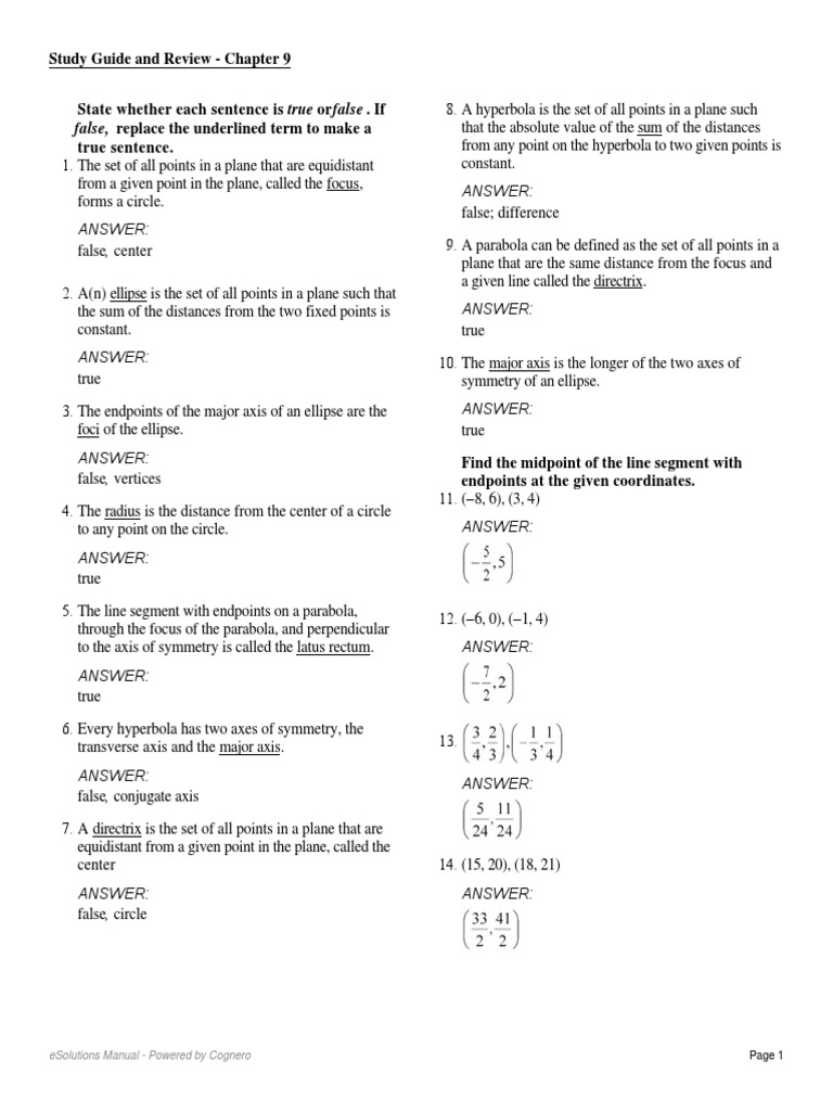 Esolutions Manual - Powered by Cognero | PDF | Geometry | Mathematical ...