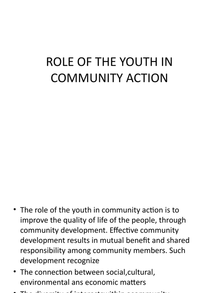 Youth Roles in Community Action | PDF | Governance | Human Rights