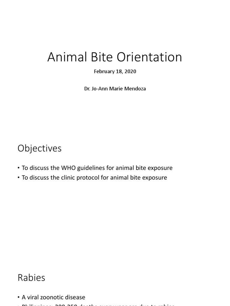 Animal Bite Pdf Rabies Medical Specialties