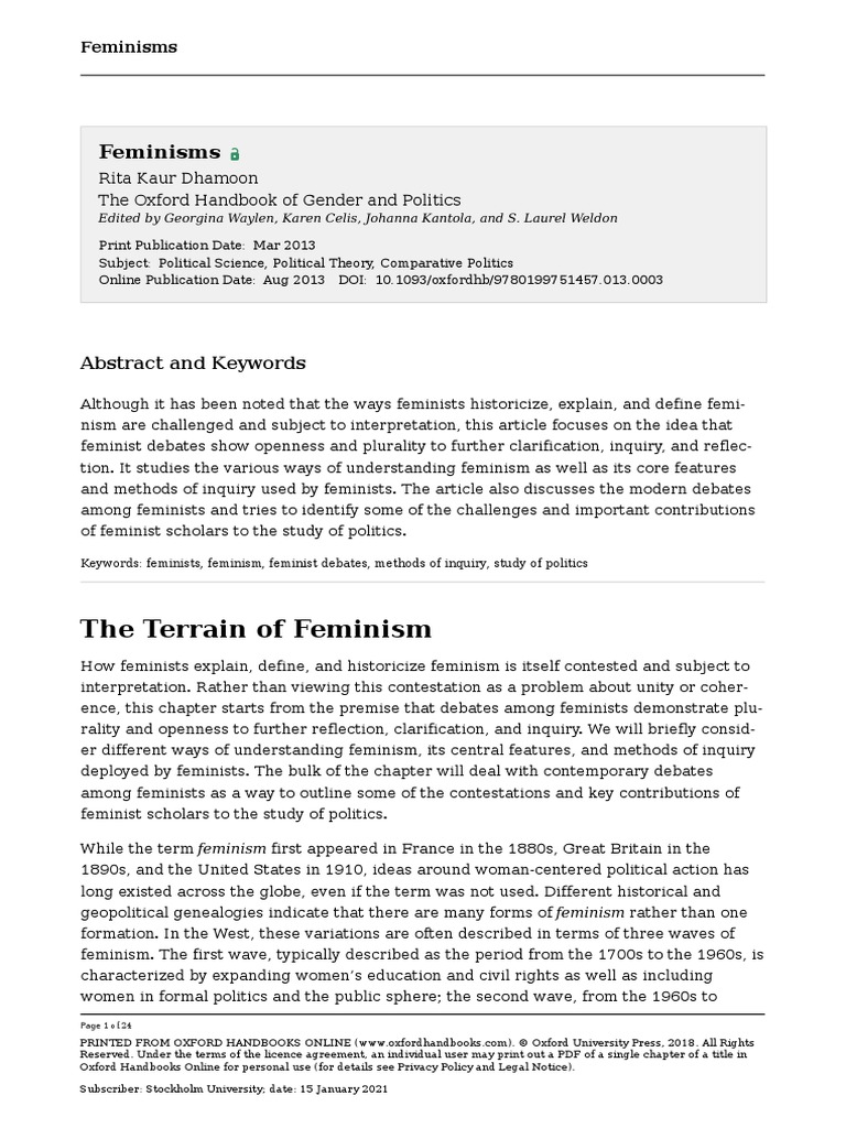 WHAT IS FEMINISM IN SIMPLE WORDS PDF visual data 6