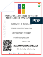 Malmurugan Nagarajan: ICTTA2021 at Hong Kong