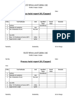 Process Twist Report (Al./Copper) : ELCO Wires and Cables LTD