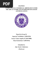 Group 5 Handout Chapter 5 - International Commercial Arbitration Under The ADR Act of 2004 and Its IRR