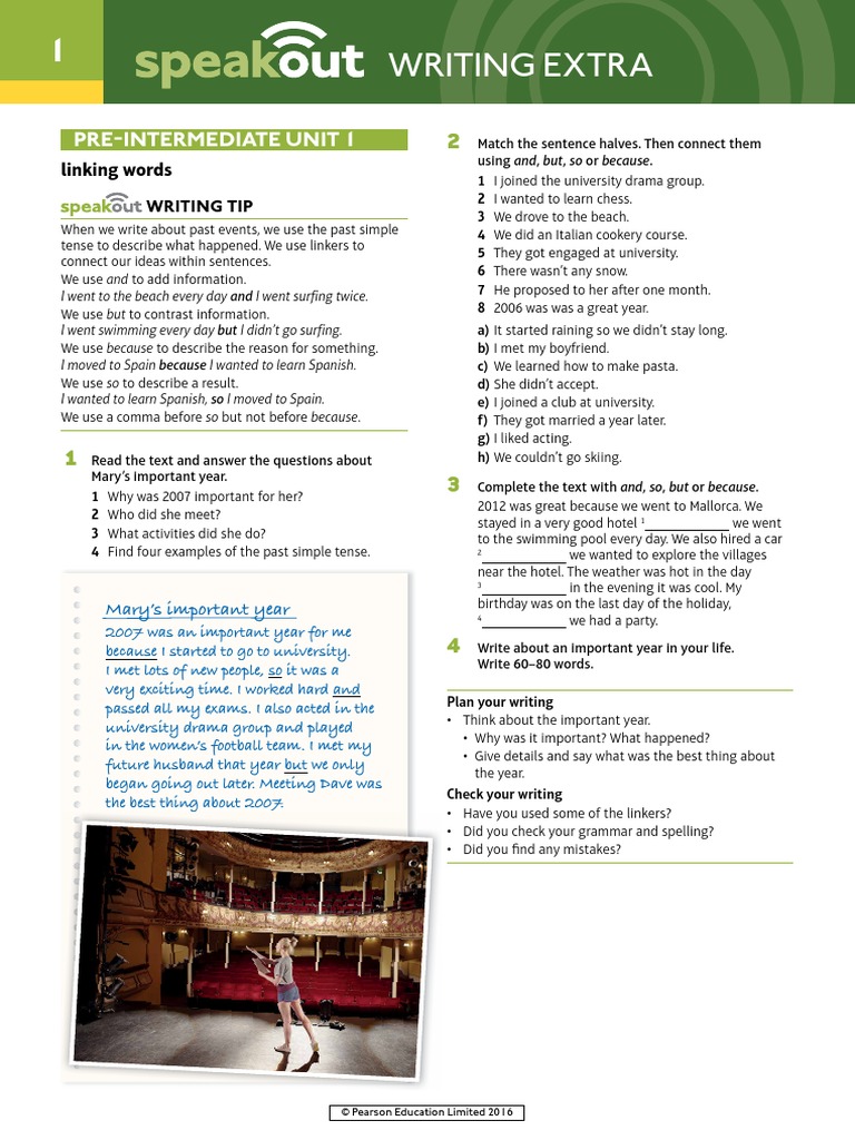 Speakout Writing Extra Pre Intermediate With Key PDF PDF Paragraph