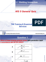 CSWIP WIS 5 General Quiz: TWI Training & Examination Services