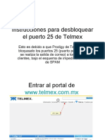 Desbloquear Puerto 25 de Telmex