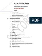 Finance and Accounts Syllabus AAO SSC CGL