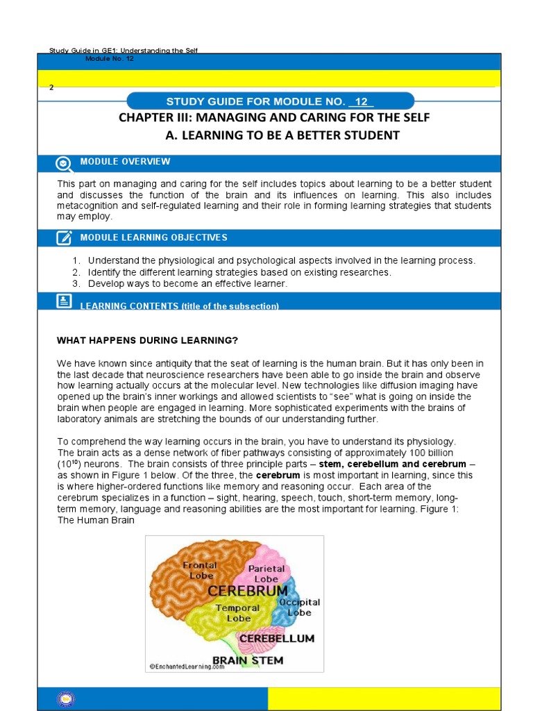 Managing Self for Better Learning | PDF | Metacognition | Memory