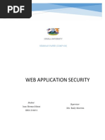 Web Application Security: Chuka University