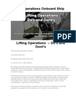 Lifting Operations Onboard Ship