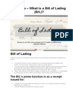 Maritime - What Is A Bill of Lading (BL)