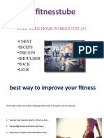 Fitnesstube: Full Week Home Workout Plan