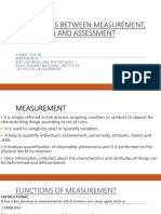 Differences Between Measurement, Evaluation and Assessment