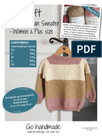 DK Stripe Raglan Sweater Women Plussize Booklet