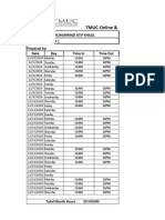 TMUC-Online & Regular-Faculty Attendance Sheet